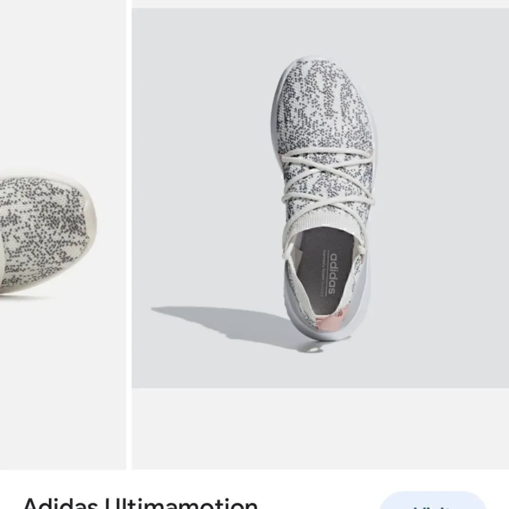 Adidas Ultimamotion Cloudfoam Sock Lace-up Sneaker Athletic Walking Gray Pink